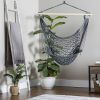 Accent Plus Recycled Cotton Swinging Hammock Chair - Gray