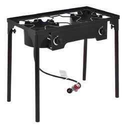 150000 BTU Double Burner Outdoor Stove BBQ Grill